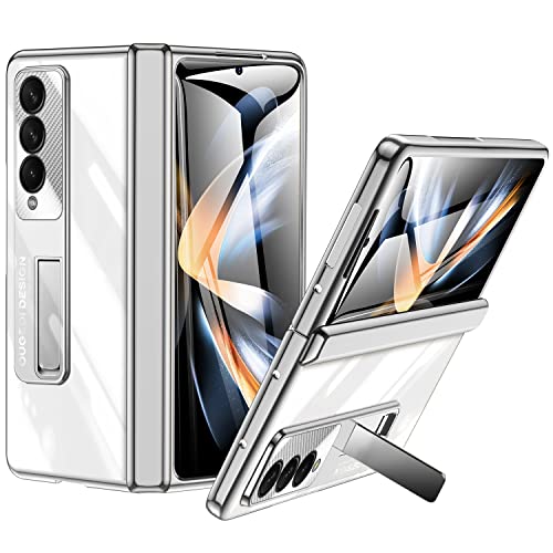spoovcto für Galaxy Z Fold 4 Hülle, Transparent Überzug PC Crystal Clear Phone Case für Samsung Z Fold 4, für Z Fold 4 Hülle mit Federscharnier Kickstand von spoovcto