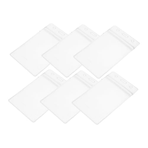 Transparente PVC-Ausweishalter, vertikaler Visitenkarten-Organizer für Schreibtisch, Studentenausweishüllen, 6 Stück von sporful