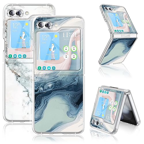 2 Stücke Kompatibel Mit Samsung Galaxy Z Flip 5 5G Hülle Silikon Dünn Klar Case Slim Flexible Cover Marmor case Galaxy Z Flip 5 5G Handyhülle Schutzhülle für Samsung Z Flip 5 5G 6,7" (Blau und weiß) 2 Stücke Kompatibel Mit Samsung Galaxy Z Flip 5 5G Hülle Silikon Dünn Klar Case Slim Flexible Cover Marmor case Galaxy Z Flip 5 5G Handyhülle Schutzhülle für Samsung Z Flip 5 5G 6,7" (Blau und weiß) von sqgylgl
