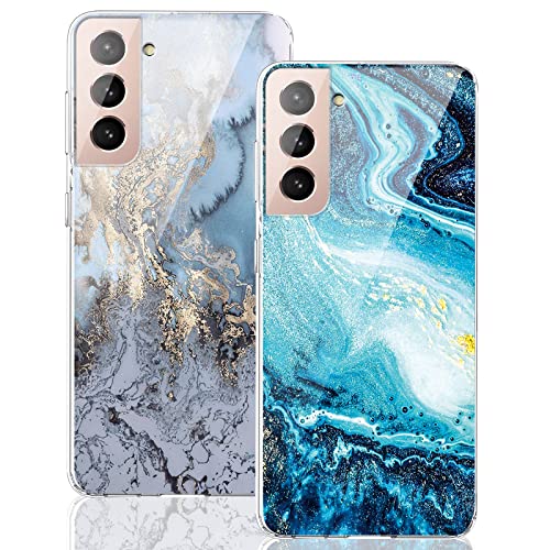 2 Stücke für Samsung Galaxy S21 FE Hülle Silikon 360 Case Transparent TPU Flexible Blume Tasche Galaxy S21 FE Marmor Handyhülle Blume Schutzhülle für Samsung S21 FE 5G / 4G Handy 6.4" Mädchen (B) 2 Stücke für Samsung Galaxy S21 FE Hülle Silikon 360 Case Transparent TPU Flexible Blume Tasche Galaxy S21 FE Marmor Handyhülle Blume Schutzhülle für Samsung S21 FE 5G / 4G Handy 6.4" Mädchen (B) von sqgylgl