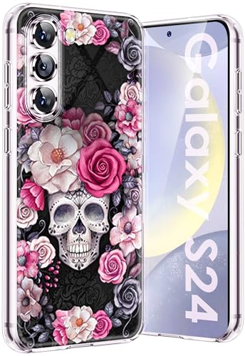 Kompatibel Mit Samsung Galaxy S24 Hülle Silikon Dünn Klar Case Slim Transparent TPU Flexible Tiere Cover Silikoncase Galaxy S24 5G Handyhülle Leopard Schutzhülle für Samsung S24 5G Handy (Lila) von sqgylgl