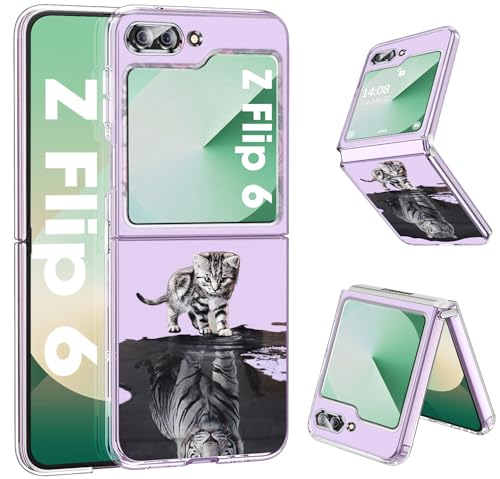 Kompatibel mit Samsung Galaxy Z Flip 6 Hülle, durchsichtig, dünn, Schutzhülle, Katze, TPU, Z Flip 6, Rückseitenschutz, Ganzkörperschutz, Tier, dünne Handyhülle für Samsung Galaxy Z Flip 6 5G 6,7 Zoll Kompatibel mit Samsung Galaxy Z Flip 6 Hülle, durchsichtig, dünn, Schutzhülle, Katze, TPU, Z Flip 6, Rückseitenschutz, Ganzkörperschutz, Tier, dünne Handyhülle für Samsung Galaxy Z Flip 6 5G 6,7 Zoll von sqgylgl