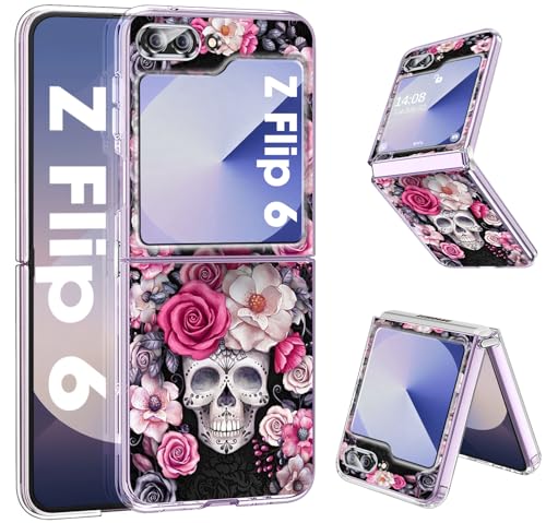 Für Samsung Galaxy Z Flip 6 5G Hülle - Silikon Soft TPU Leopard Schutzhülle Ultra Dünn Slim Case Transparente Smartphone Handy Cover 6,7" (Lila) von sqgylgl