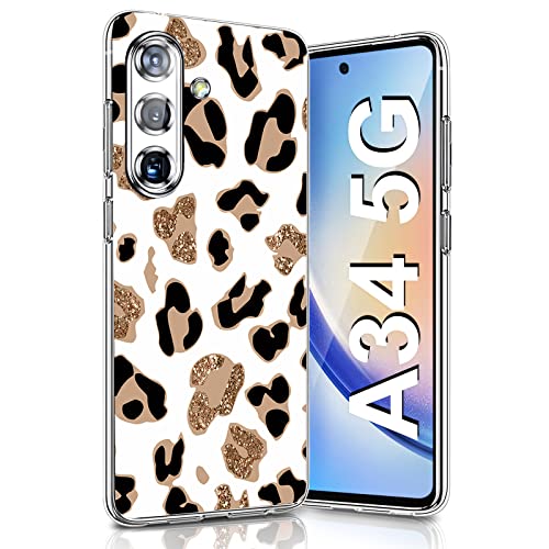 sqgylgl Kompatibel Mit Samsung Galaxy A34 5G Hülle Silikon Dünn Klar Case Slim Transparent TPU Flexible Tiere Cover Silikoncase Galaxy A34 5G Handyhülle Leopard Schutzhülle für Samsung A34 5G 6,5 sqgylgl Kompatibel Mit Samsung Galaxy A34 5G Hülle Silikon Dünn Klar Case Slim Transparent TPU Flexible Tiere Cover Silikoncase Galaxy A34 5G Handyhülle Leopard Schutzhülle für Samsung A34 5G 6,5 von sqgylgl