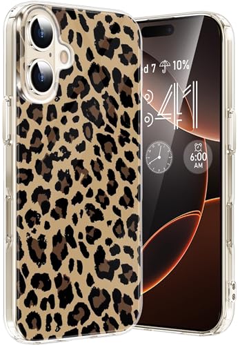 sqgylgl 𝙨𝙦𝙜𝙮𝙡𝙜𝙡 Kompatibel mit 16 Hülle Silikon Dünn 360 Grad Crystal Rosa Handyhülle Case Liquid Transparent Schädel Schutz Cover Schutzhülle für 16 (Braun) von sqgylgl