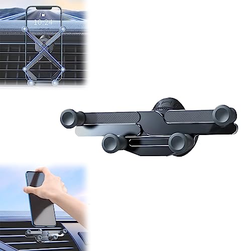 ssq Unsichtbare drehbare Halterung für Lüftungsschlitze im Auto, verstellbare Anti-Shake-Handyhalterung für Lüftungsschlitze im Auto, Kfz-Navigations-Handyhalterung (Schwarz) von ssq