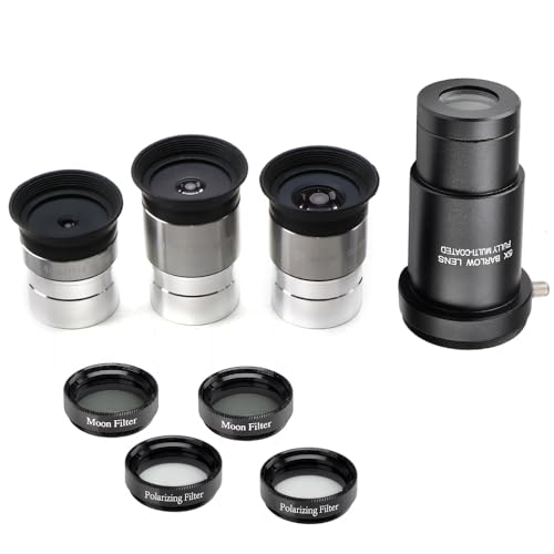 Starboosa Komplettes Teleskop-Okular-Set – mehrfach beschichtete Optik – 1,25 Zoll Okular-Set mit 4 mm, 10 mm, 20 mm Objektiven, 5 x Barlow-Linse, 2 Mondfilter, 2 Polarisationsfilter Starboosa Komplettes Teleskop-Okular-Set – mehrfach beschichtete Optik – 1,25 Zoll Okular-Set mit 4 mm, 10 mm, 20 mm Objektiven, 5 x Barlow-Linse, 2 Mondfilter, 2 Polarisationsfilter von starboosa