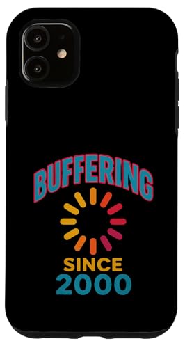 Buffering Since 2000 Lustiger Y2K-Retro-Internet-Humor im Vintage-Look Hülle für iPhone 11 Buffering Since 2000 Lustiger Y2K-Retro-Internet-Humor im Vintage-Look Hülle für iPhone 11 von starchilds designs