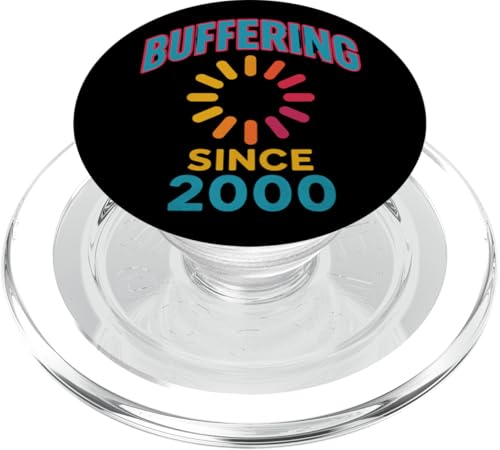 Buffering Since 2000 Lustiger Y2K-Retro-Internet-Humor im Vintage-Look PopSockets PopGrip für MagSafe von starchilds designs