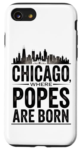 Chicago, wo Päpste geboren werden Papst 2025 New Pope Leo America Hülle für iPhone SE (2020) / 7 / 8 von starchilds designs