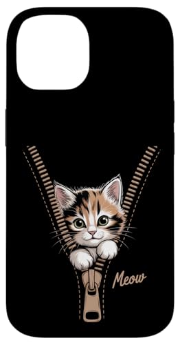 Lustige Katze Reißverschluss 3D Illusion Katze Peeking Out Grafik Katze Mama Hülle für iPhone 14 Lustige Katze Reißverschluss 3D Illusion Katze Peeking Out Grafik Katze Mama Hülle für iPhone 14 von starchilds designs