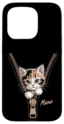 Lustige Katze Reißverschluss 3D Illusion Katze Peeking Out Grafik Katze Mama Hülle für iPhone 15 Pro Lustige Katze Reißverschluss 3D Illusion Katze Peeking Out Grafik Katze Mama Hülle für iPhone 15 Pro von starchilds designs
