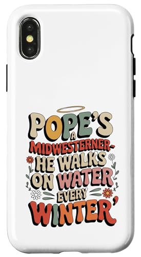 Popes a Midwesterner, er geht jeden Winter auf Wasser lustig Hülle für iPhone X/XS von starchilds designs