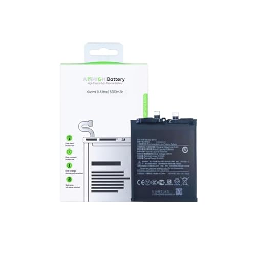 starfix Akku kompatibel mit Xiaomi 14 Ultra (24030PN60G) BP51-5000mAh Accu, Batterie, Battery, Akkublock Qualitätszellen AMHigh 5180 mAh von starfix