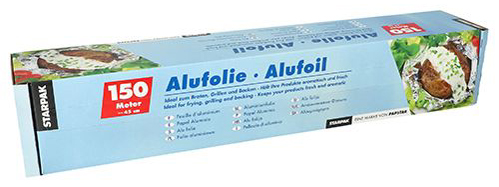 STARPAK Alufolie, Breite: 450 mm, Länge: 150 m, Großrolle von starpak