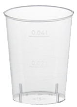 STARPAK Kunststoff-Schnapsglas, 4 cl, glasklar von starpak