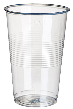 STARPAK Kunststoff-Trinkbecher PP, 0,4 l, transparent, 50er von starpak