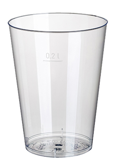 STARPAK Kunststoff-Trinkbecher PS, 0,1 l, glasklar, 40er von starpak