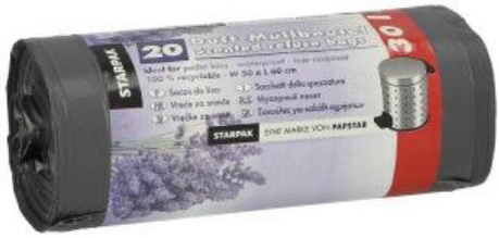 STARPAK Mülleimerbeutel mit Duft, LDPE, 30 Liter, grau von starpak