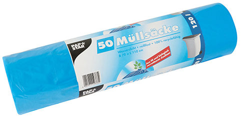 STARPAK Müllsäcke HDPE, 120 Liter, blau von starpak