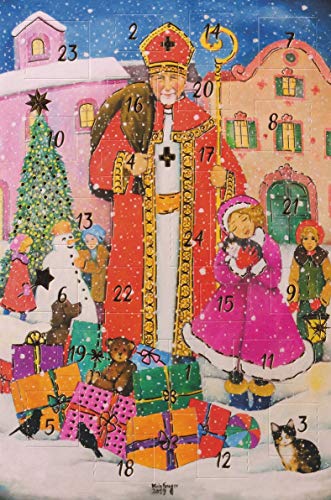 Adventskalenderkarten Heiliger Nikolaus 5 Karten Weihnachten Weihnachtsfest von sticker-dealer