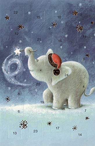 Adventskalenderkarten Set 5 Karten Nostalgie Grußkarten Goldprägung Kunstkarte Weihnachtskarte Adventskalender Frohe Weihnachten Weihnachtsmann Winter von sticker-dealer