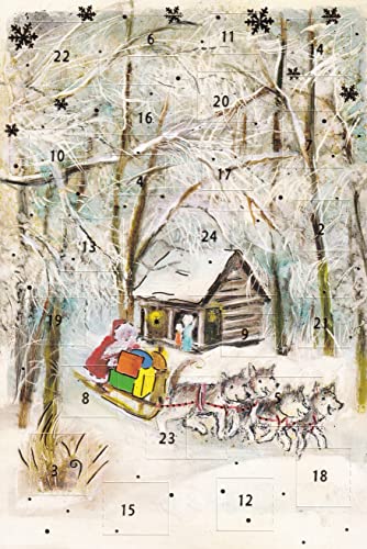 Besinnliche Adventskalenderkarten 5 Stück Weihnachten Adventskarte von sticker-dealer