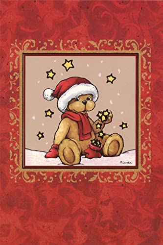 Weihnachtskarten 5 Stück Karten Nostalgie Bären von sticker-dealer