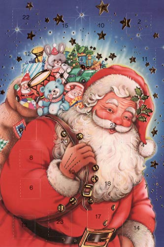 Weihnachtsmann Adventskalenderkarten 5 Stück Weihnachten Grußkarten Kunstkarte Weihnachtsgrüße von sticker-dealer
