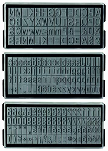 Ersatztypen für stieber® Stempelautomaten EXTREM GROSSE Blockschrift (208 Typen) S-781 von stieber
