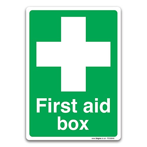 British Standard First Aid Safety Sign - First Aid Box - by stika.co (self adhesive vinyl, 105mm x 148mm A6) by stika.co von stika.co