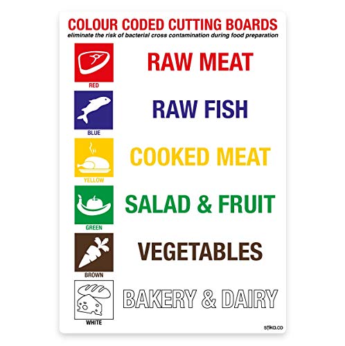Farbe codiert Schneidbrett Schild – Küche Sicherheit Signs By Lichtschalter CO, Vinyl, 210mm x 297mm A4 Farbe codiert Schneidbrett Schild – Küche Sicherheit Signs By Lichtschalter CO, Vinyl, 210mm x 297mm A4 von stika.co