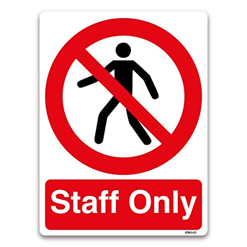 Hinweisschild "Staff Only", Vinyl-Aufkleber, laminiert, Kunststoff A6 - 148 x 105mm Hinweisschild "Staff Only", Vinyl-Aufkleber, laminiert, Kunststoff A6 - 148 x 105mm von stika.co
