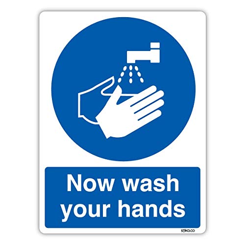 Now Wash Your Hands", englische Aufschrift: Pflichtschild für die Küche, Vinyl-Aufkleber, A4, 297 x 210 mm Now Wash Your Hands", englische Aufschrift: Pflichtschild für die Küche, Vinyl-Aufkleber, A4, 297 x 210 mm von stika.co