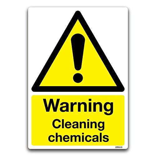 „Warning Cleaning chemicals“ Hinweisschild, selbstklebend, aus Vinyl-Aufkleber für COSHH „Warning Cleaning chemicals“ Hinweisschild, selbstklebend, aus Vinyl-Aufkleber für COSHH von stika.co