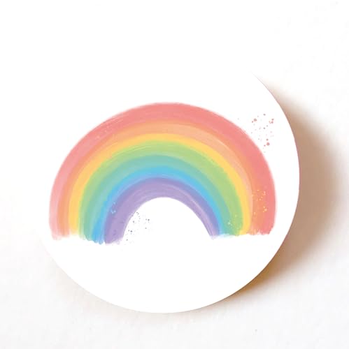 stika.co Bunte Regenbogenpapieretiketten - Großes Set mit 24, 72 oder 240 runden Klebeaufklebern zum Basteln, Scrapbooking, Geschenkverpacken, Gastgeschenke & Organisieren (72) von stika.co