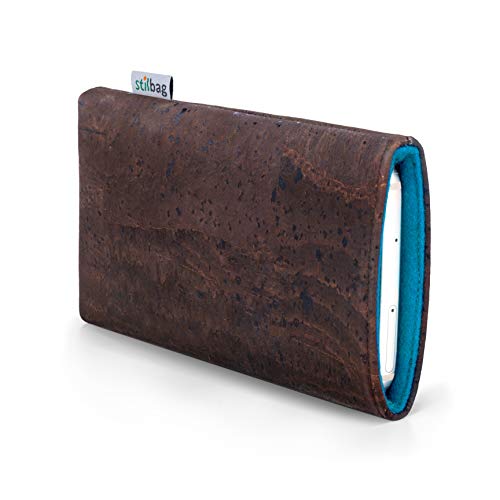 Handyhülle 'VIGO' für Samsung Galaxy A22 - Kork braun, Wollfilz Azur Handyhülle 'VIGO' für Samsung Galaxy A22 - Kork braun, Wollfilz Azur von stilbag