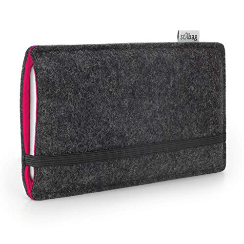 Stilbag Filztasche 'Finn' für Apple iPhone 7 Plus - Farbe: anthrazit/pink von stilbag