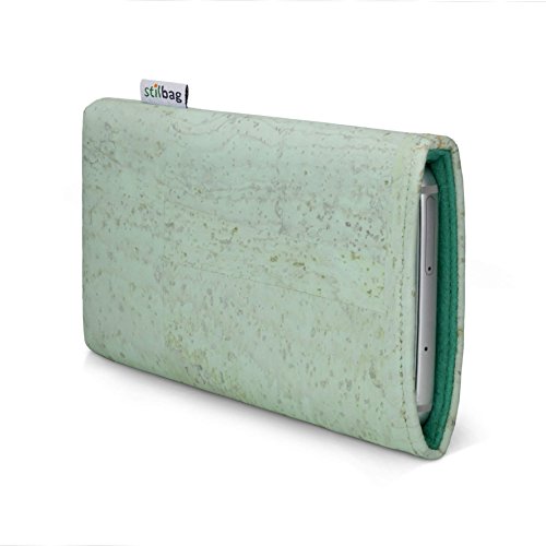 Stilbag Handyhülle VIGO für Apple iPhone 15 | Kompatibletasche Made in Germany | Kork mint, Wollfilz eisgrün Stilbag Handyhülle VIGO für Apple iPhone 15 | Kompatibletasche Made in Germany | Kork mint, Wollfilz eisgrün von stilbag
