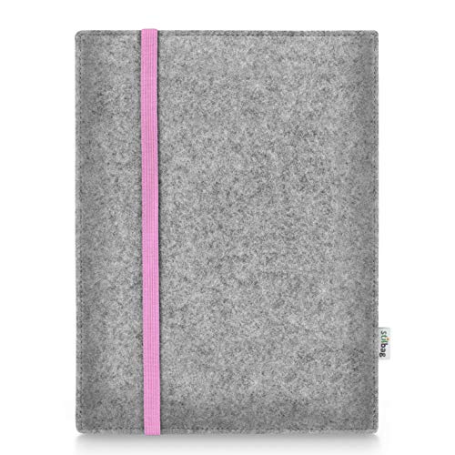 Stilbag Hülle für Apple iPad (2018) | Etui Case aus Merino Wollfilz | Modell Leon in hellgrau/rosa | Tablet Schutz-Hülle Made in Germany von stilbag