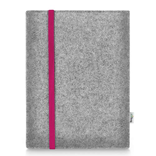 Stilbag Hülle für Apple iPad 10.2 (2020) (8th Generation) | Etui Case aus Merino Wollfilz | Modell Leon in hellgrau/pink | Tablet Schutz-Hülle Made in Germany von stilbag