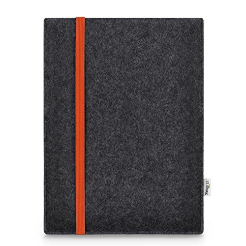 Stilbag Tablet Filz-Tasche Leon für Amazon Fire HD 10 | Etui Case aus Merino Wollfilz | Farbe: orange-anthrazit | Schutz-Hülle Made in Germany von stilbag