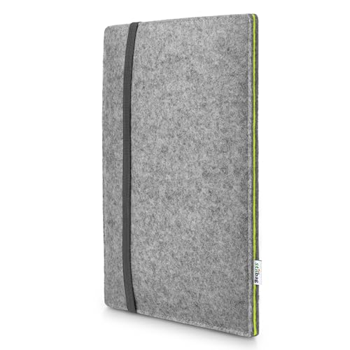 Stilbag Tablethülle Finn für Apple iPad Air 13-inch (M2) | Farbe: hellgrau/apfelgrün | Tablet-Tasche aus Filz | Tablet Schutzhülle | Tablet Made in Germany von stilbag