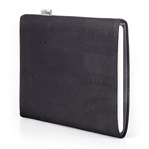 Stilbag eBook Reader VIGO für Tolino Vision Color | Kompatibletasche Made in Germany | Kork anthrazit, Wollfilz grau von stilbag
