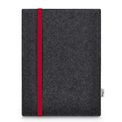 stilbag Amazon Kindle Scribe (2022) e-Ink Tablet Filz-Tasche | Leon Hülle Etui Case aus Merino Wollfilz | Farbe: rot-anthrazit | Schutz-Hülle Made in Germany von stilbag