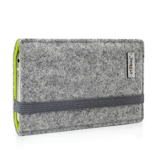 stilbag Handyhülle Finn für Apple iPhone 12 Pro Max | Farbe: hellgrau/apfelgrün | Smartphone-Tasche aus Filz | Handy Schutzhülle | Handytasche Made in Germany stilbag Handyhülle Finn für Apple iPhone 12 Pro Max | Farbe: hellgrau/apfelgrün | Smartphone-Tasche aus Filz | Handy Schutzhülle | Handytasche Made in Germany von stilbag
