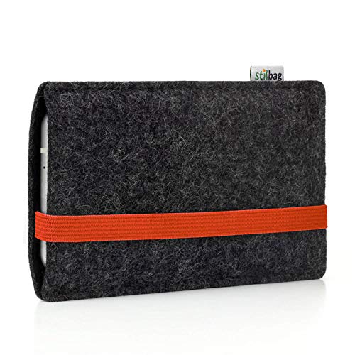 stilbag Handyhülle Leon für Apple iPhone 13 Mini | Farbe: anthrazit/orange | Smartphone-Tasche aus Filz | Handy Schutzhülle | Handytasche Made in Germany stilbag Handyhülle Leon für Apple iPhone 13 Mini | Farbe: anthrazit/orange | Smartphone-Tasche aus Filz | Handy Schutzhülle | Handytasche Made in Germany von stilbag