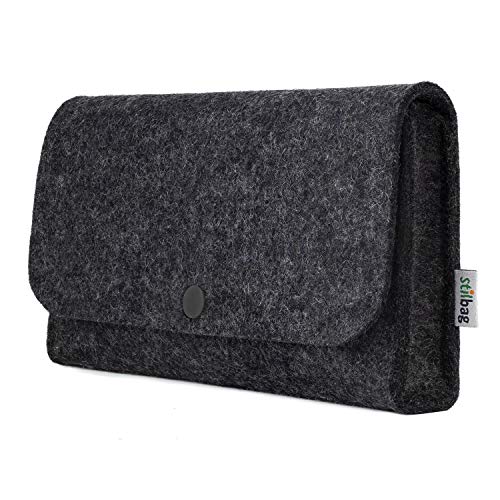 stilbag Tasche für Elektronik Zubehör aus Wollfilz anthrazit, Knopf anthrazit stilbag Tasche für Elektronik Zubehör aus Wollfilz anthrazit, Knopf anthrazit von stilbag