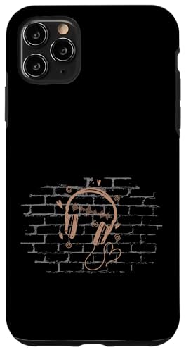Kopfhörer an einer Wand Hülle für iPhone 11 Pro Max von streetart art graffiti design spray art art style