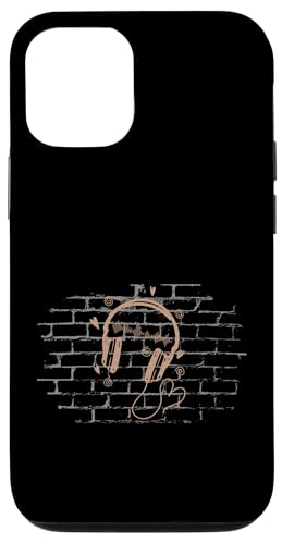 Kopfhörer an einer Wand Hülle für iPhone 12/12 Pro von streetart art graffiti design spray art art style